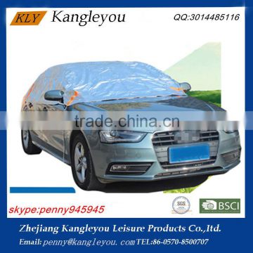 Al-film silvery car cover/half car cover