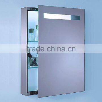 Wall mounted sliding mirrror cabinet with led illuminated for modern bathroom