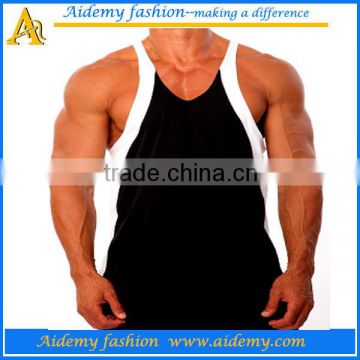 multi-color choose custom 100 cotton men gym vest