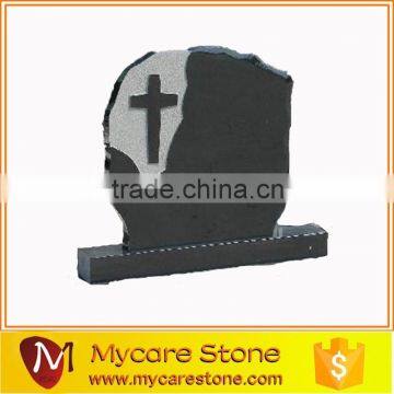 Cheapest prefab shanxi black granite headstone