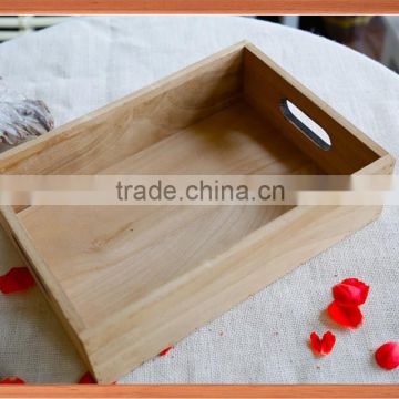 colored wooden storage box with cut out handle