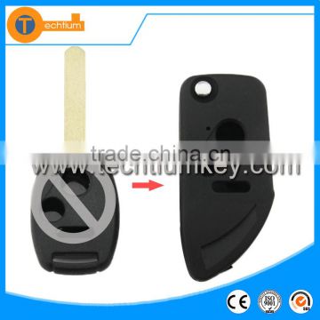 Modified flip Auto car key blanks wholesale with uncut blade refit fob key cover shell flip car key for honda accord city