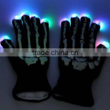 new LED lighting flash bones in winter warm gloves novelty creative processing custom