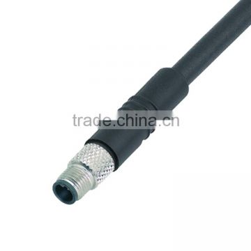 M5 aviation connector A code 3pin male waterproof electrical cable