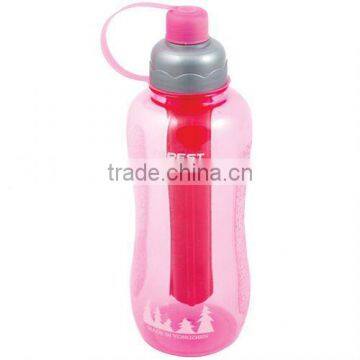 Colorful Ice-tube water bottle with slim waist design