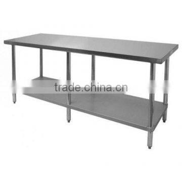 Icegreen Flat Top Food Prep 18 Gauge Stainless Steel Work Table With 6 Legs (Knocked Down)