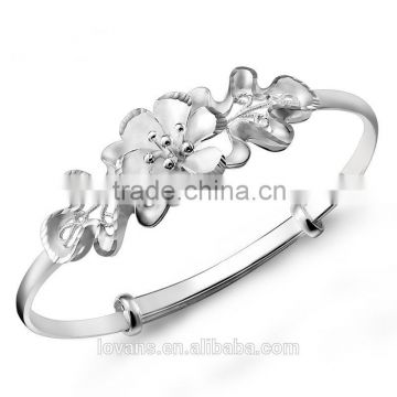 New Fashion sterling silver bangle bracelets wholesale diy B0808