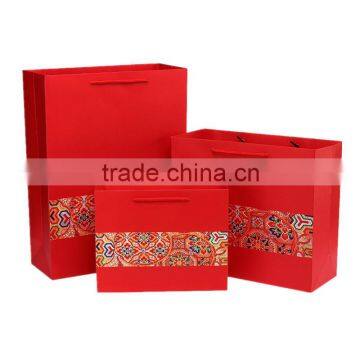 New design wedding paper bag festival red packaging bag