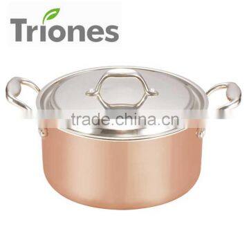 3-PLY CLAD COPPER SAUCEPOT(TR-3C2020)