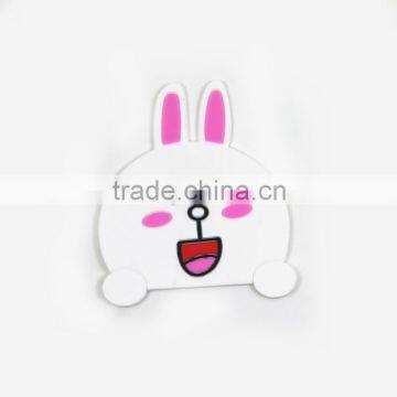 Cartoon Character Soft Rubber Roller Custom Coaster Promotional PVC Soft Textile Cup Mat