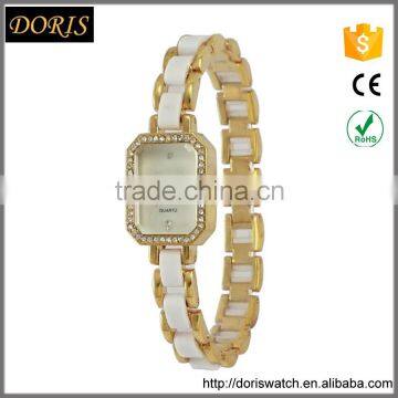 New models fashion square silicone band diamond watch women bracelet