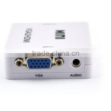 Hot Sell Mini VGA TO HDMI Converter , Vga2hdmi Converter Dengan With Audio 1080P 3D photo-2
