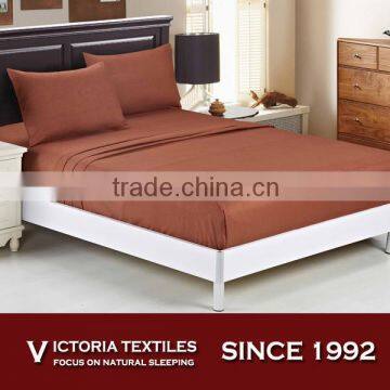 hot sale!!!! chocolate color solid color bedding sheets set queen and king bed fitted sets