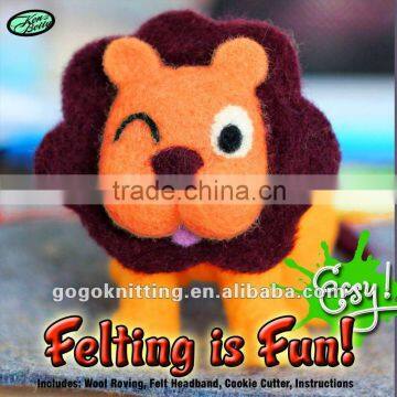 DIY lovely lion Wool felting needle point DIY kit