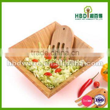 Square Salad Bowls Set With Color Painting photo-3