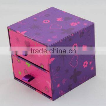 Lovely printed 2 layer kids storage box / jewelry storage box