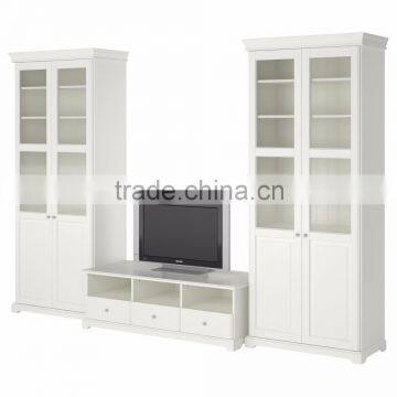 Solid Wood Furniture Wooden tv cabinet with showcase