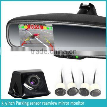 auto dimming rearview mirror accurate detecting distance parking radar sensor,and automatically backup camera display