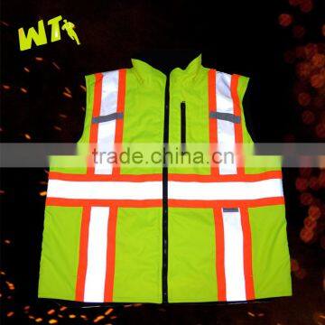 warm safety reflective vest padding warm working vest wholesale waterproof men or women vest