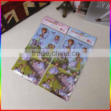 princess deisgn PVC blister stickers for little boys and girls