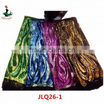 Haniye JLQ26-1/2016 Shining embroidery french tulle lace / laces fabric nigerian african style with sequins