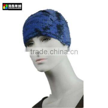 Women Cashmere Knitted Hat, Blue Fashion Women Hat