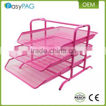 Factory Desk Design 3 Color Metal Mesh Office Magazine Holder