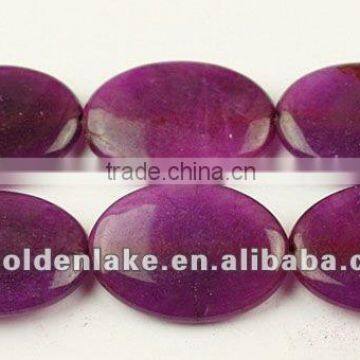 Dyed Jade Puffy Oval Gemstone Beads