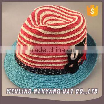 Baby Fedora Hat Children Summer Flat Brim Sun Cap Cowboy Hat Kids