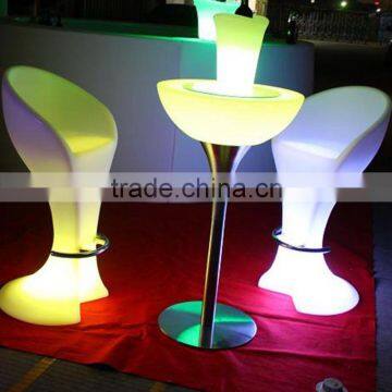 Popular New Design Cheap High Bar Table and Chairs, Lighting Furniture,LED Bar Counter