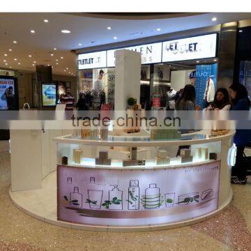 MDF material makeup counter display cosmetics display cabinet