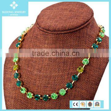 Fashion Multi Austria Crystal Diamond Tennis Necklace photo-2