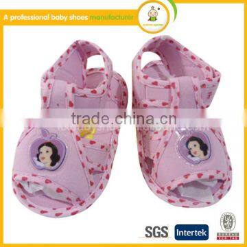 cotton fabric air blow slide cute baby sandal