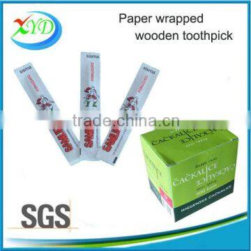 2016 lowest price high sales paper wrapped toothpick in china factory