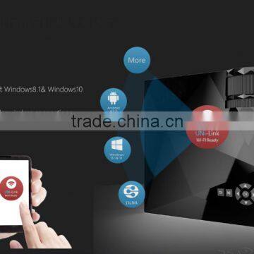 In Stock!! 1200Lumens 800*480 Newest Micro WIFI 2.4G Laser HDMI Projector UC46 photo-6