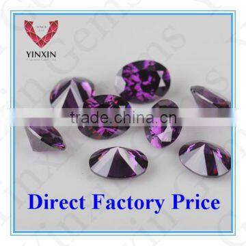 Brillian Amethyst Cubic Zirconia Oval Shape 6x4 Amethyst CZ