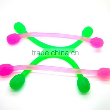 2016 Soft silicone fitness expander exercises spring exerciser-green,pink