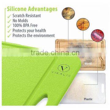 2016 No Molds Cutting Board With Food Grade Silicone Also for Chopping, Non-slip Soft Chopping Mat