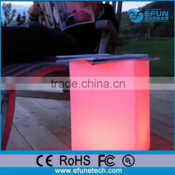 portable illuminated battery operated dmx glowing led cube seat and tables
