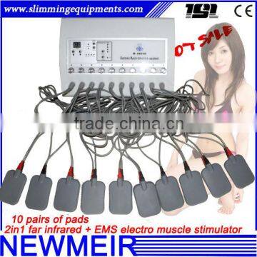 Newmeir portable 2in1 electronic muscle stimulator far infrared electronic muscle relaxers,very suitalbe for muscular relaxation