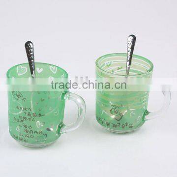 200ml Frosted Glass mug with handle