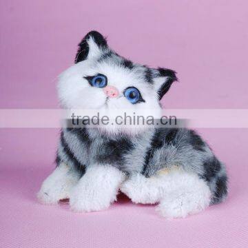Car Interior Decoration Toy Mini Lifelike Cat Plush Toy photo-6