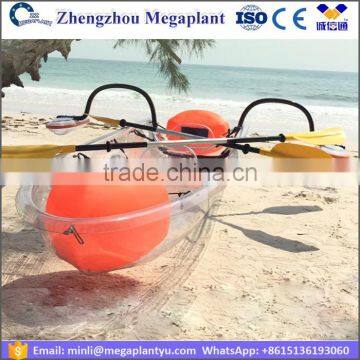 China double seat transparent bottom pedal kayak with cheap price