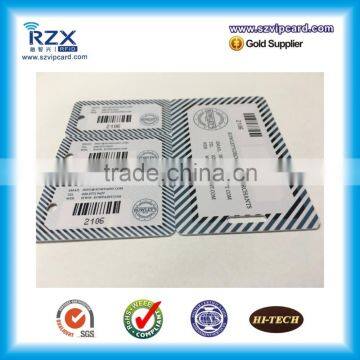 Customized Printing die cut greeting card cut out pvc barcode card