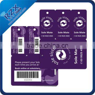 Non-standard Custom Printing Hole Punch Plastic die cut Card with Barcode