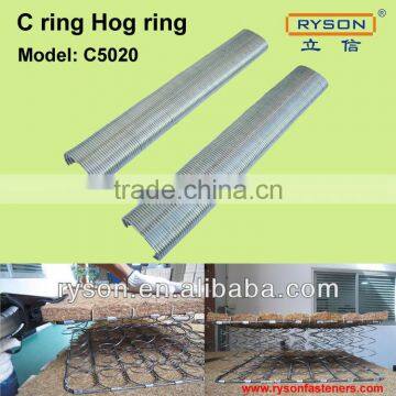 Coir mattress manufacture with C-Ring nails C2