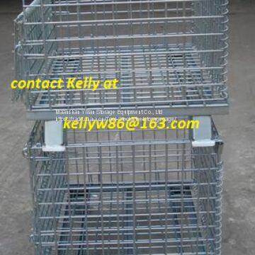 Collapsible Steel Stacking Transport Wire Mesh Container/ Pallet photo-3