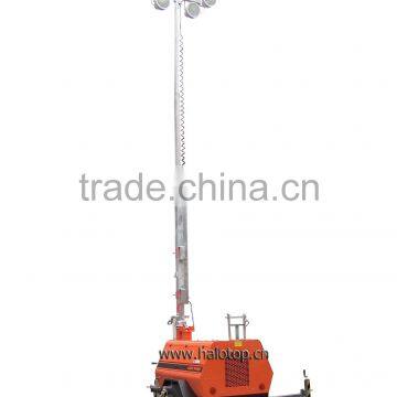 flood lighting tower generator 6 pc lamp power generator mobile tower light