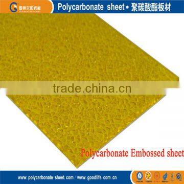 Yellow color Diamond Embossed polycarbonate sheet