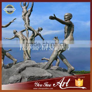 Life Size Outdoor Bronze Nude Sport Statue photo-3